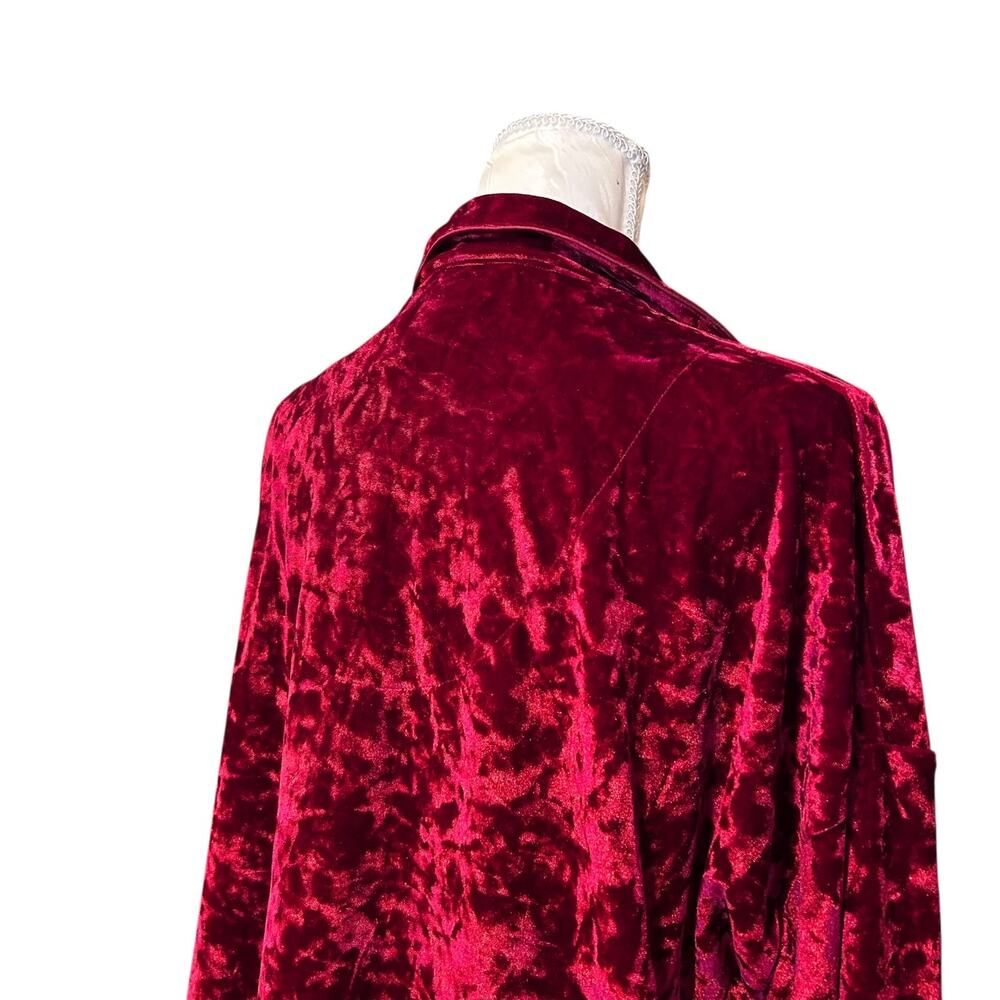 Lord & Taylor Red Crushed Velvet Top XL - Picture 9 of 10